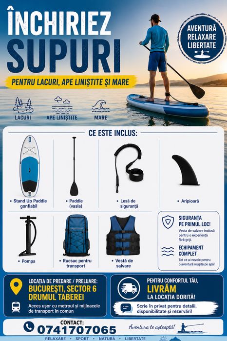 Închiriez Stand Up Paddle