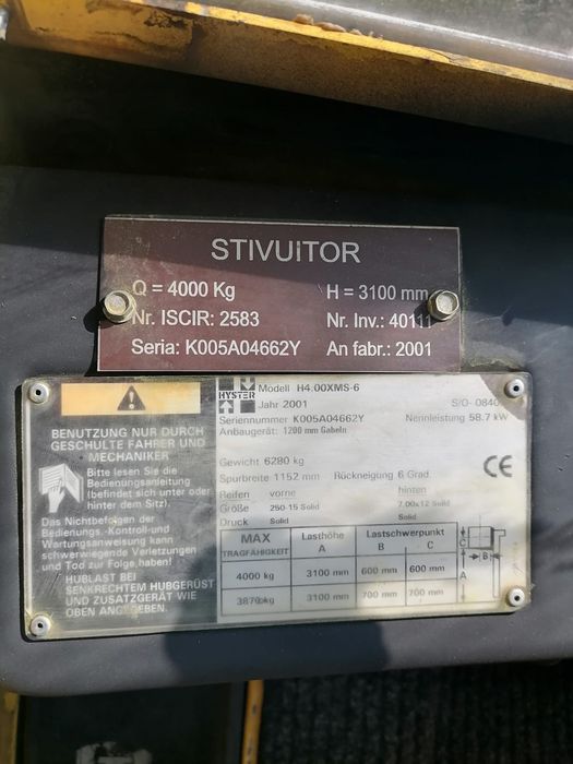 Motostivuitor Hyster 4t