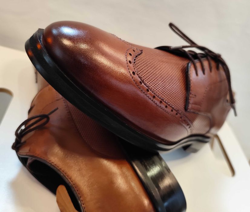 Pantofi derby 40 40.5 41 premium JOOP ! piele naturala moale maro
