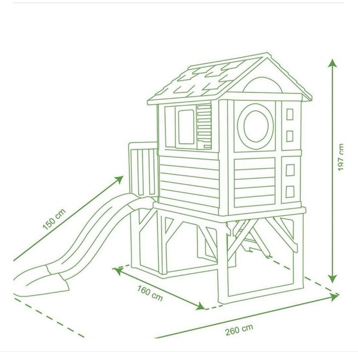 Детска къща с пързалка за игра Smoby