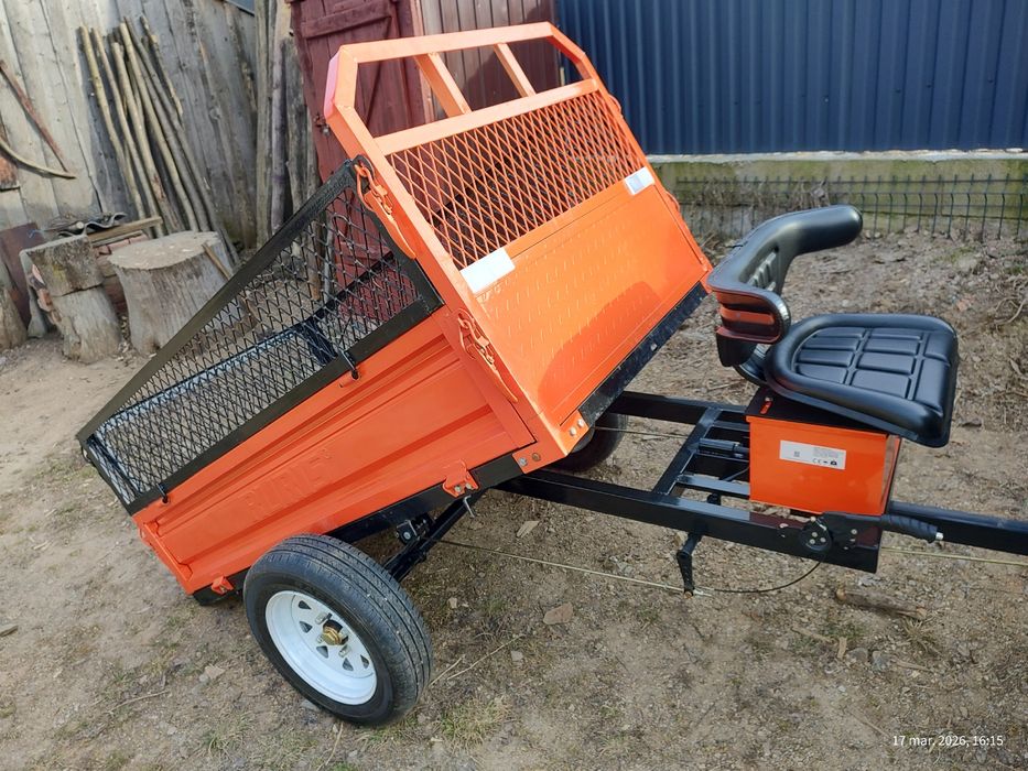 Motocultor Ruris 918 ACC 18CP NOU + remorcă + accesorii + 2 ani