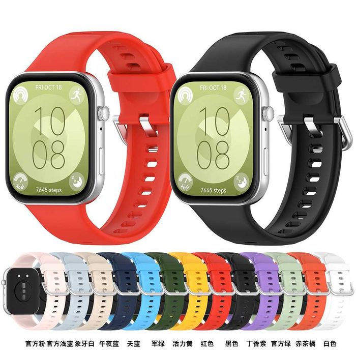 Силиконова каишка Techsuit W061 за Huawei Watch Fit 5, Fit, 5, Fit 4, Fit 4 Pro, Fit 3