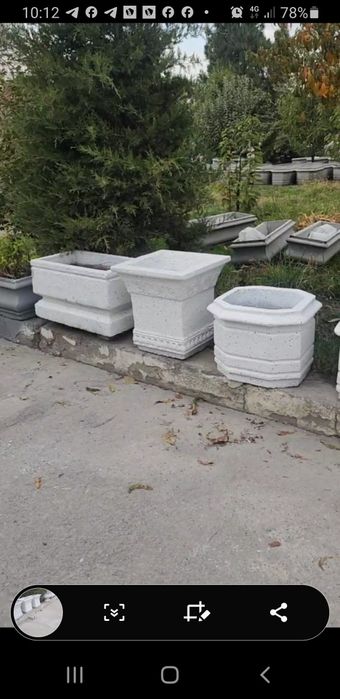 Гул тувак, вазоны, кашпо, горшки и цветочницы из бетона