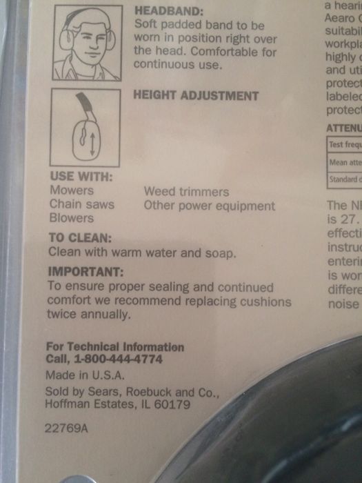 CRAFTSMAN слушалки за предпазване на слуха. Made in USA.