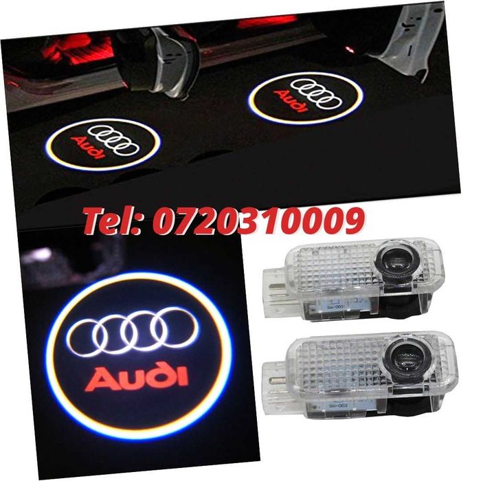 Lumini Usi Audi A1 A3 A4 A5 A6 A7 A8 Q3 Q5 Q7 Logo Proiectoare Dedica