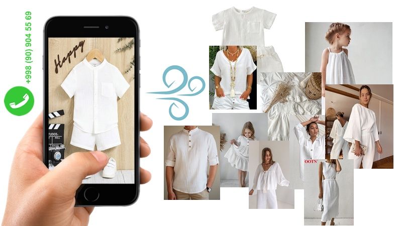 Белая двухслойная muslin ткань – мягкость и комфорт в каждом см