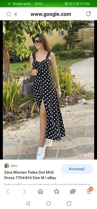 Rochie Zara cu buline. Măr xs/s.