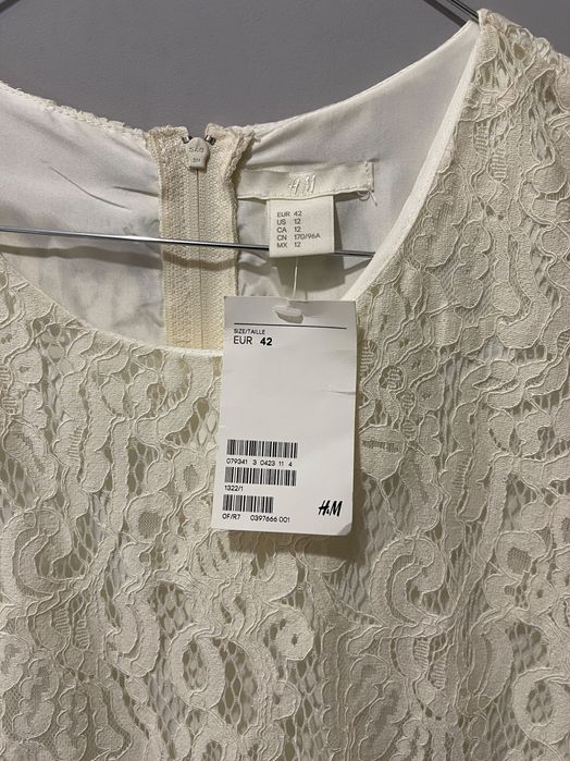 Нова! Бяла рокля  H&M размер 42