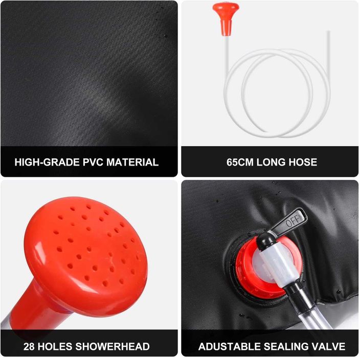 Dus solar portabil 20L pentru camping plaja gradina incalzire solara