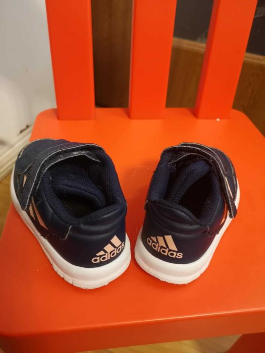 Adidași bleumarin, fetițe, 23,int 14,5 cm