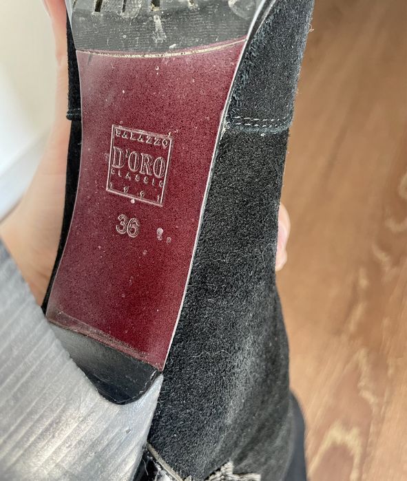 Замшевые сапоги