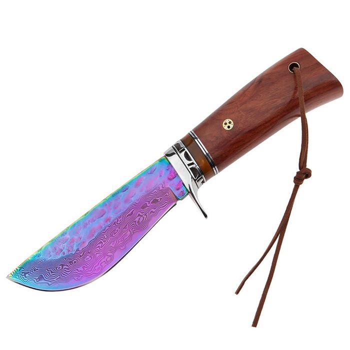 Cutit vanatoare, Rose Accuracy, damasc, 22 cm, lemn trandafir