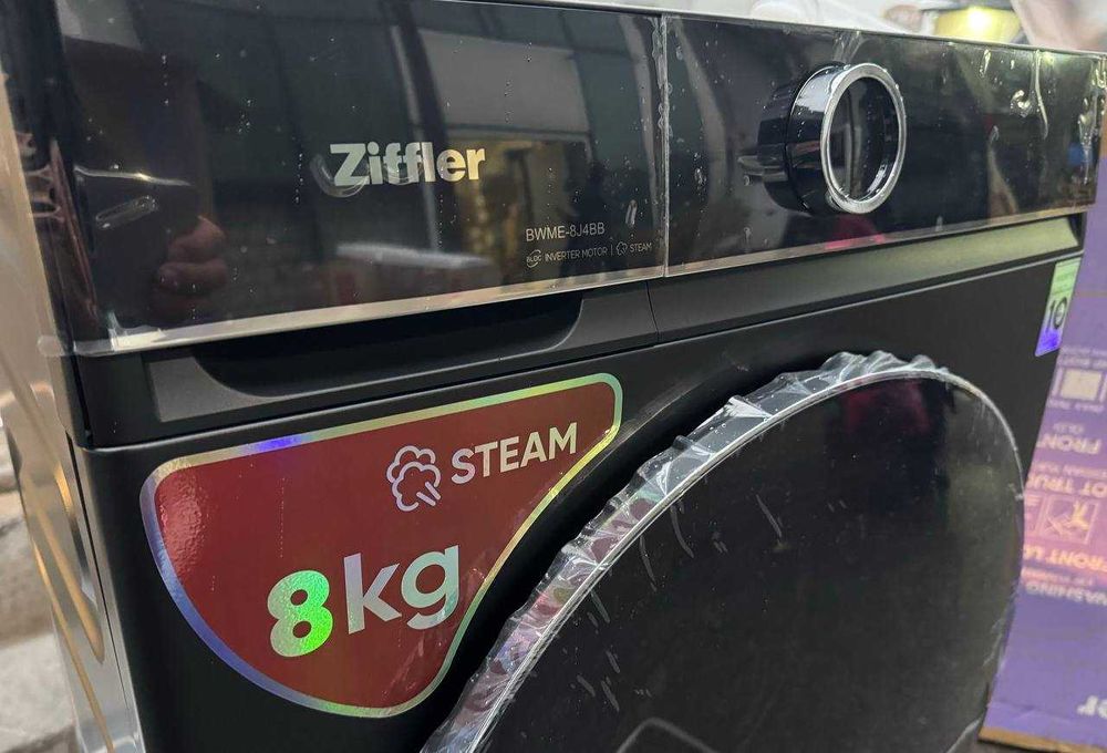 Стиральная машина Ziffler 8кг BWME-8J4BB Inverter Steam