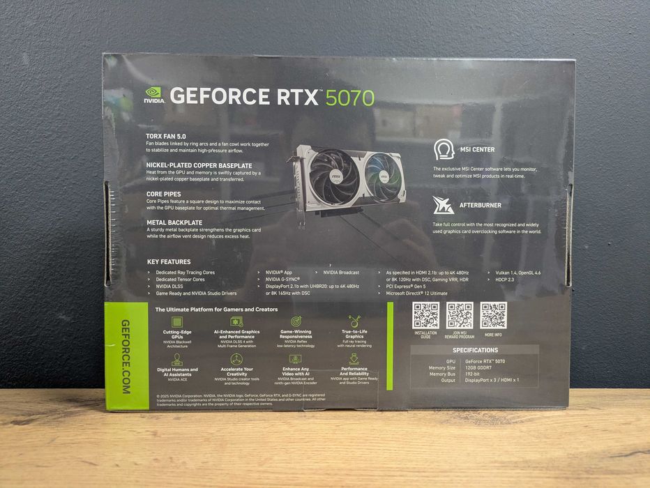 RTX 5070 12GB MSI Ventus 2X OC