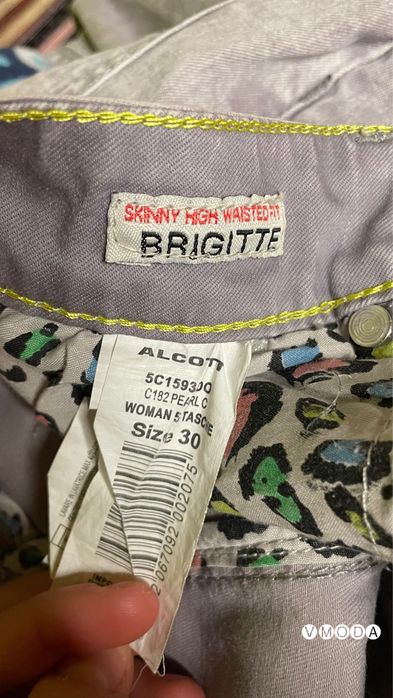 V.MODA Сиви skinny hight waist дънки