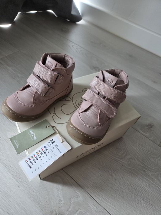 Ghete Lasocki Kids, mărimea 22, roz pudrat, din piele