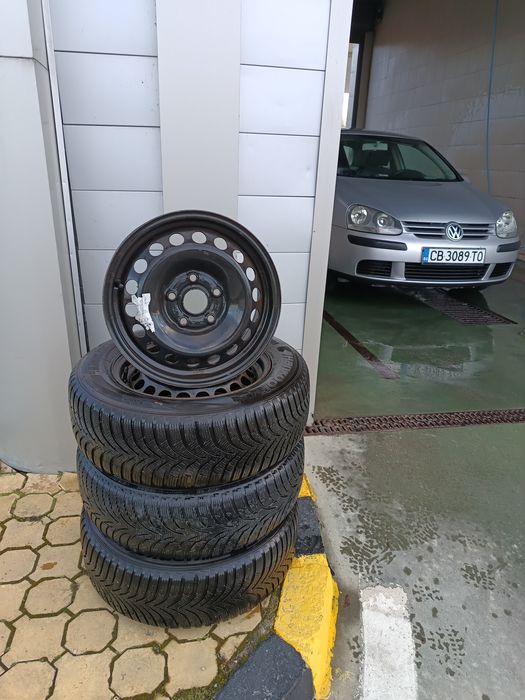 Vw Джанти 15" 5х112 с зимни гуми/Резервна гума