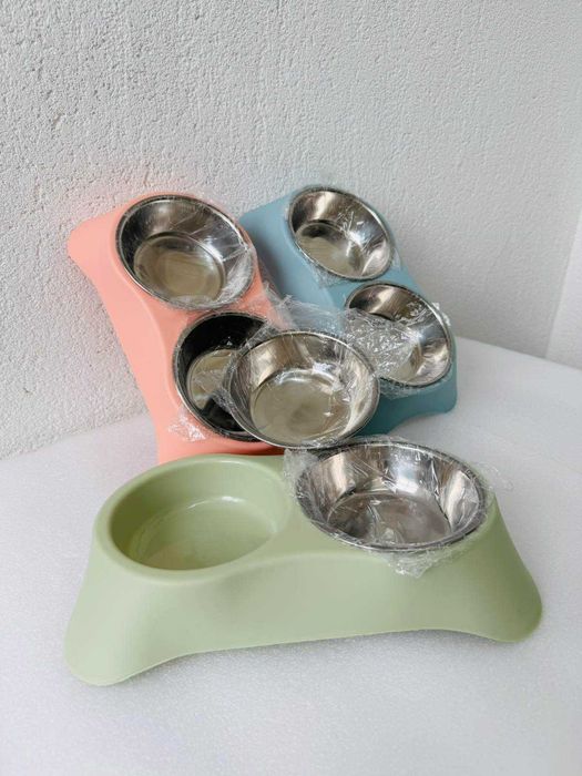 Двойни купички за храна - различни цветове