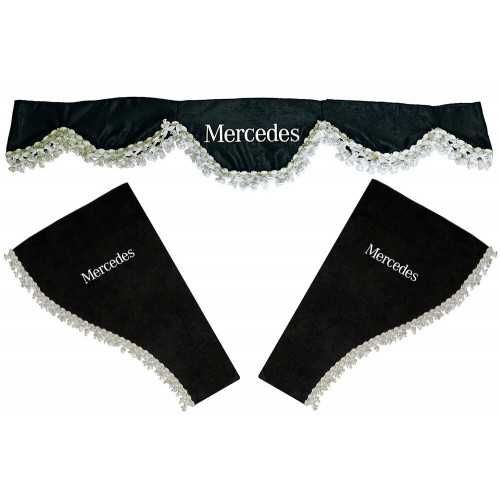 Комплект от 3 части декоративни пердета за Мерцедес Mercedes , 5 цвята