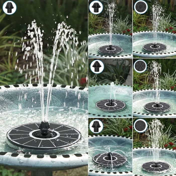 Соларен фонтан 3.5W с батерия 2000 mAh – 2025 ъпгрейд модел