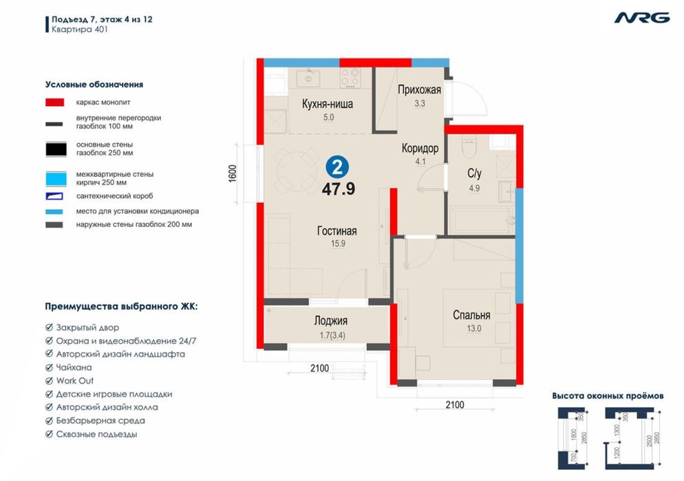 Дешевле чем у застройщика 2-х комнатная квартира ЖК NRG Zamon