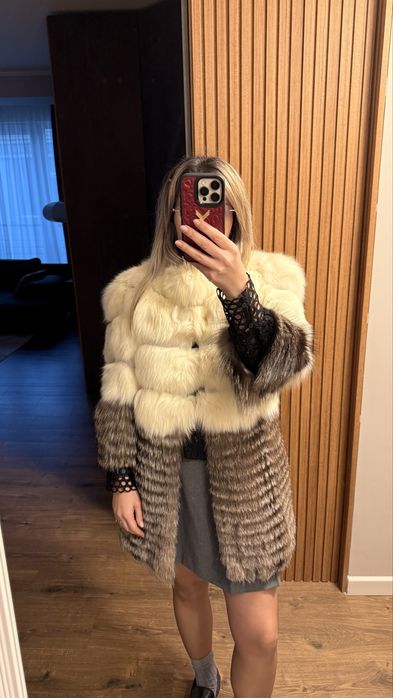 Haina blana naturala vulpe