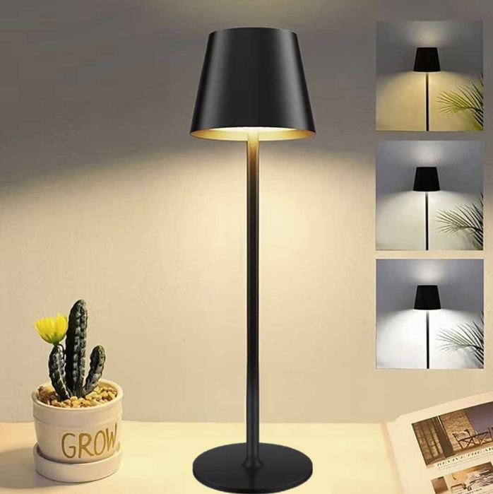 Veioza / Lampa Metalica de birou LED reîncărcabilă, touch