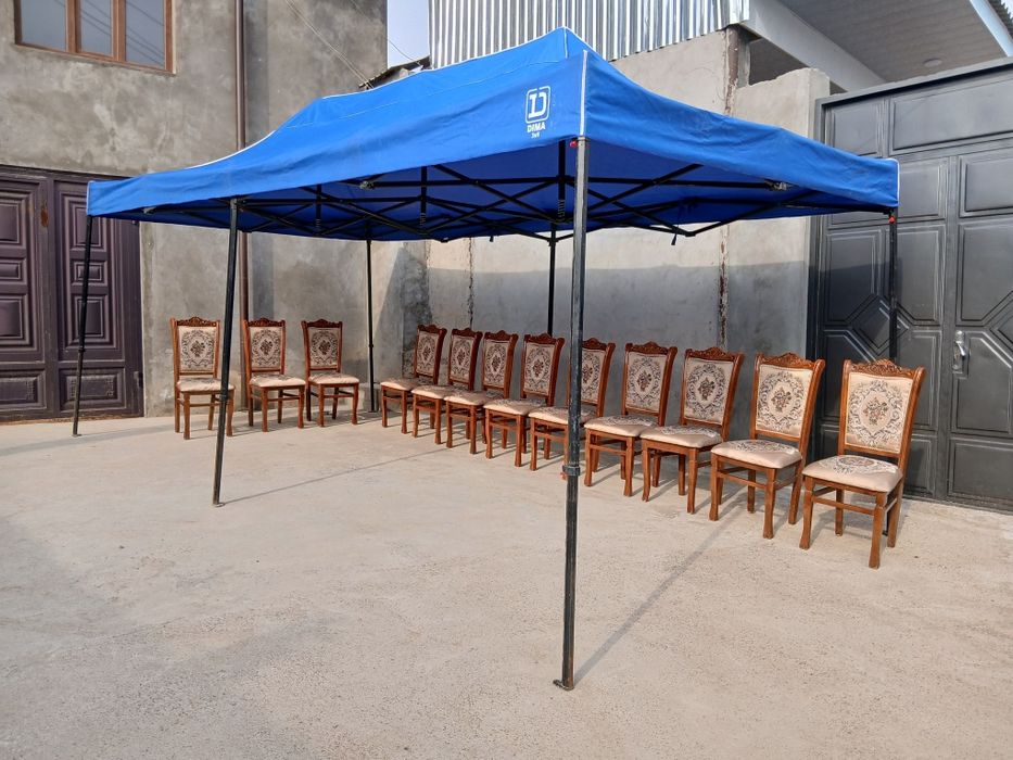 Prakatga stol stul zontik (4×8) shirma beramiz. 24/7 xizmatingizdamiz.