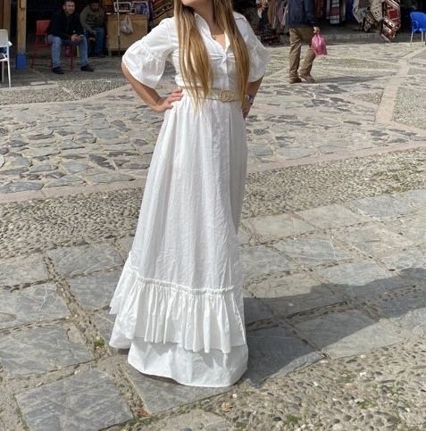 Бяла дълга рокля Replica moda