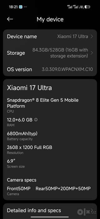 Xiaomi 17 Ultra china version 12/512 GB