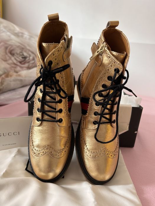 Ghete Gucci aurii - copii mărimea 31