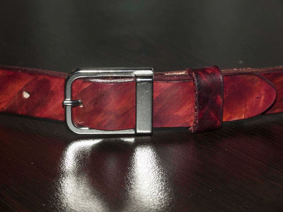 Дамски колан от естествна кожа, ръчна изработка