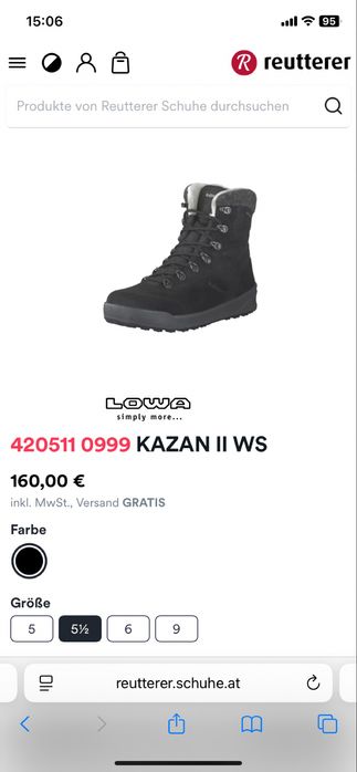 Ghete Lowa Kazan ll Gore-tex marimea 41,5