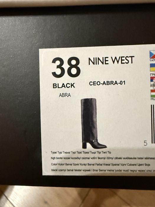 NINE WEST високи зимни ботуши (черни)