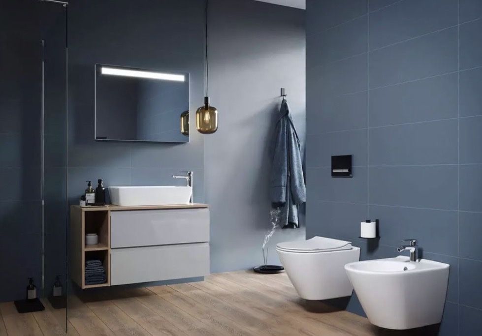 Lavoar pe blat Cersanit City alb lucios 50 cm nou-nout