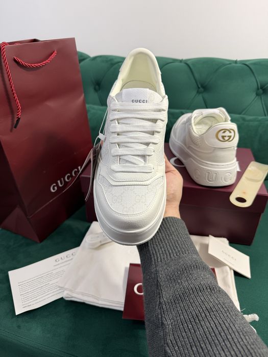 Adidasi Gucci GG piele naturala 100% Full Box colectie noua