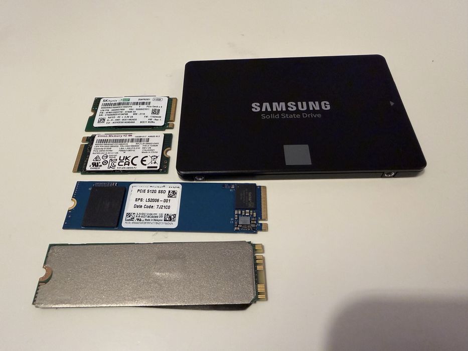 SSD NVME Samsung Hynix Intel Union Memory 512Gb 500Gb 97% 100% viata