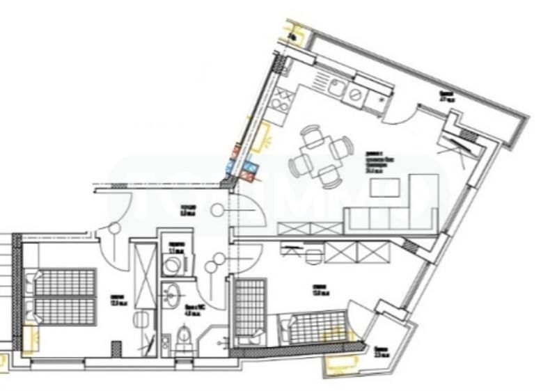 Продава се Тристаен апартамент в Варна, Аспарухово - 93 кв.м за 1010 €/кв.м - Снимка #9