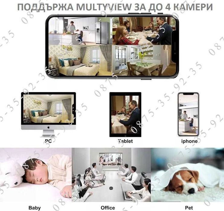 V380 Pro Мини WIFI IP скрита шпионска охранителна камера. mini Бебефон