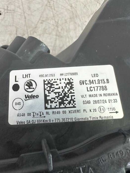 Far stanga SKODA FABIA 4 fab 2026 cod piesa 6VC.941.015.B (NOU/ORIGINE)