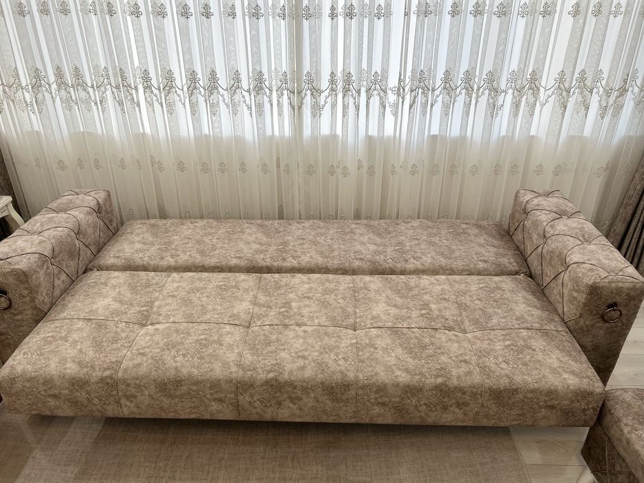 Комплект дивани 3+3+1+1 | Функция сън + ракла | Отлично състояние