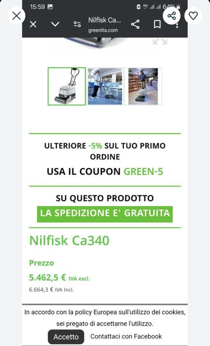 Masina de spalat pardoseli Nilfisk CA 340