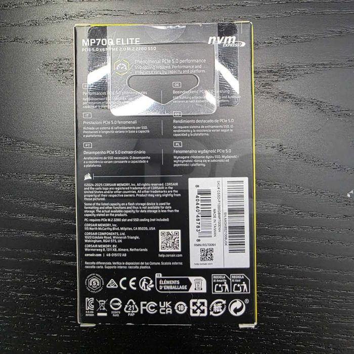 SSD Corsair MP700 Pro 1TB PCI Express 5.0 x4 M.2