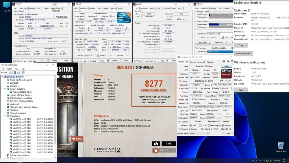 ГеймингPC XeonX5670-6с/12т/RX580-8gb/16gbDDR3/240ssd/500ssd/750PSU