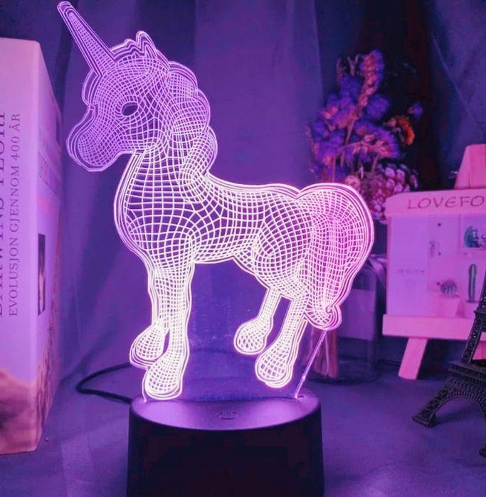 Уникални 3D LED нощни лампи.