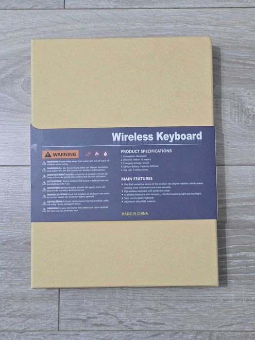 Tastatură Bluetooth cu Touchpad, Carcasă–Rotație 360°–iPad 10/11