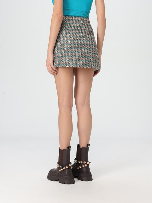 Къса пола Twinset,М и L/XL ,букле,тюркоаз/златисто,нова с етикет!