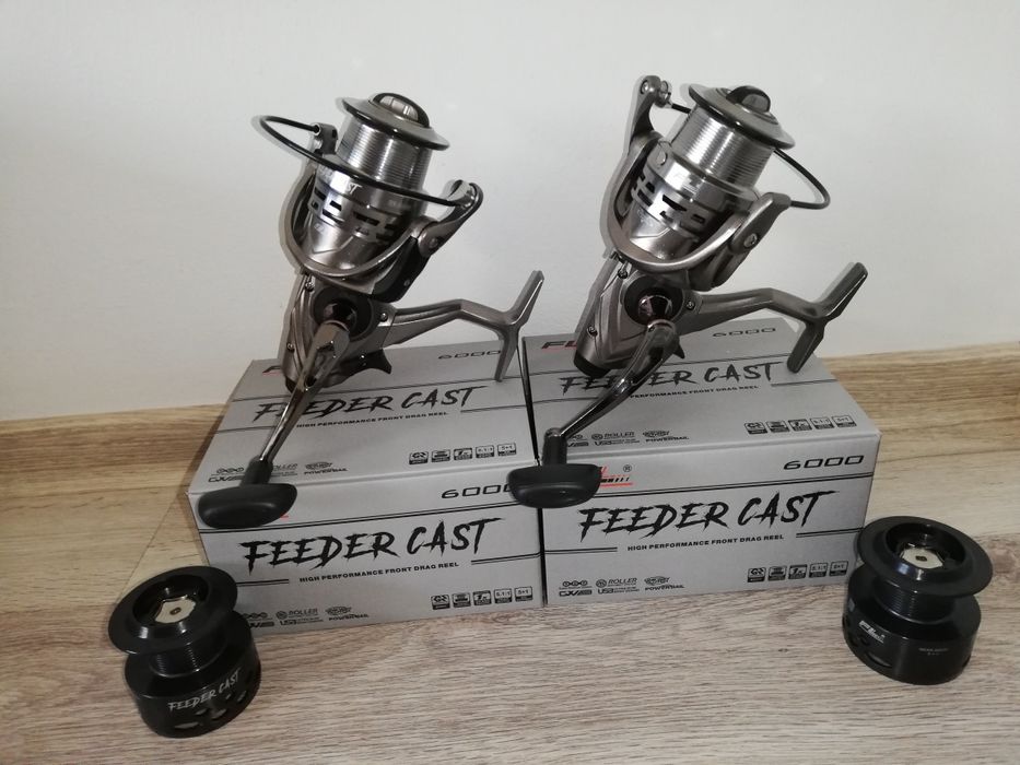 Set 2 Mulinete FL Feeder Cast 6000 10 Rulment model nou