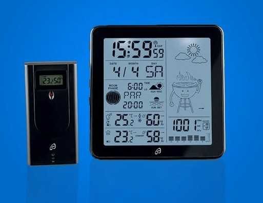 STATIE METEO PERFORMANTA interior exterior cu ceas noua de perete masa