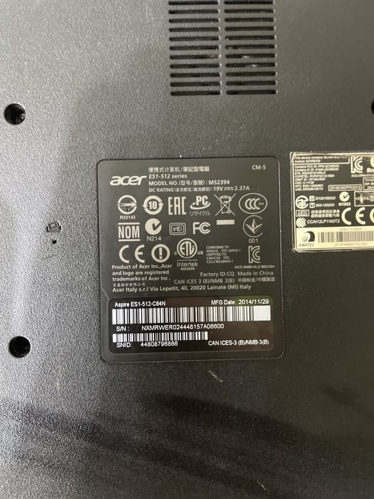 Продам ноутбук acer